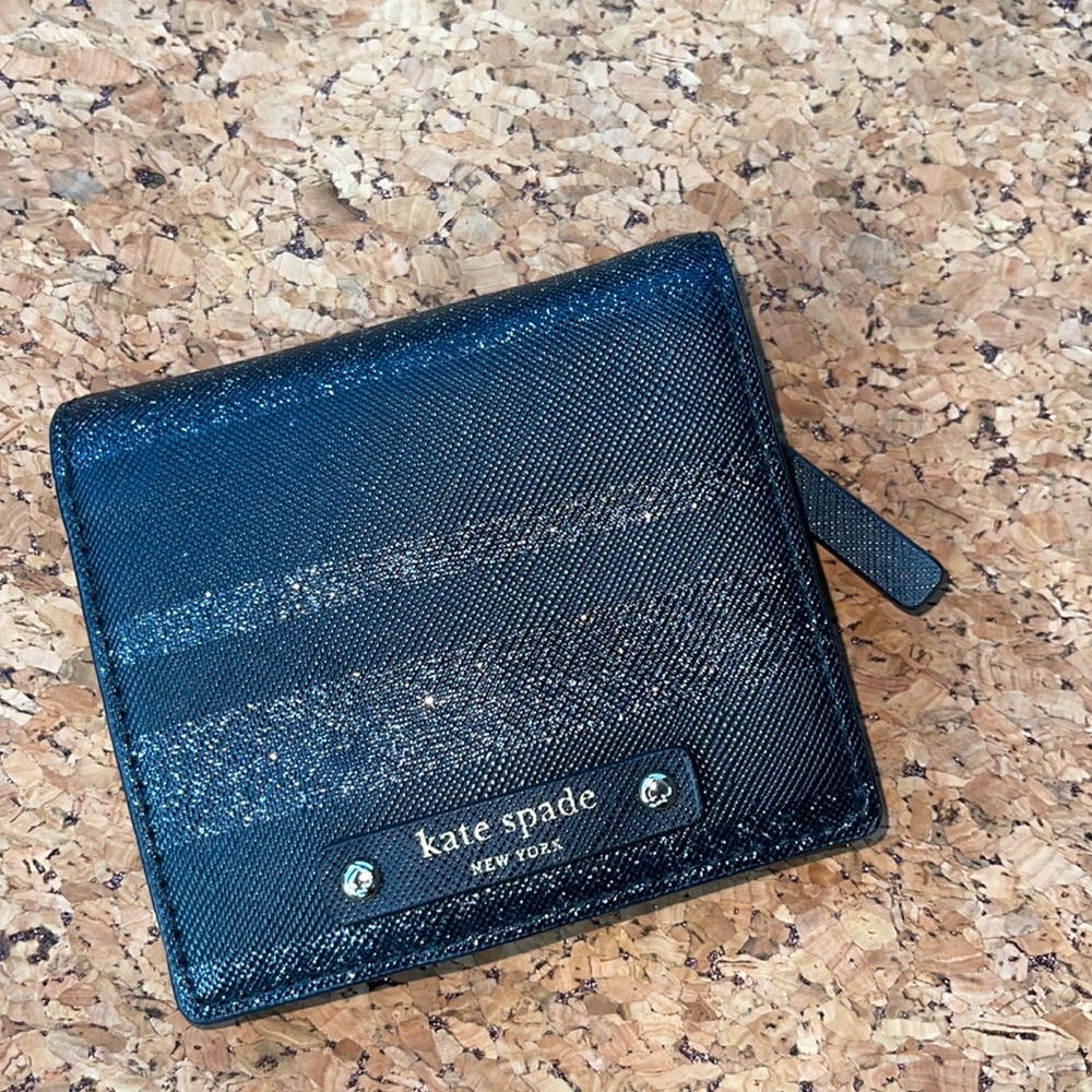 Kate Spade Black mini Wallet EUC - Picture 3 of 10